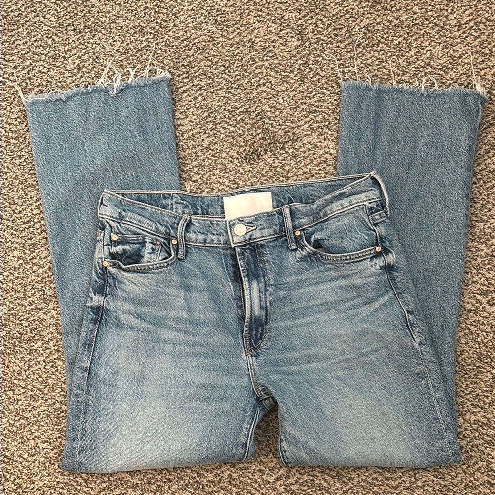 MOTHER Light Blue Cropped Jeans